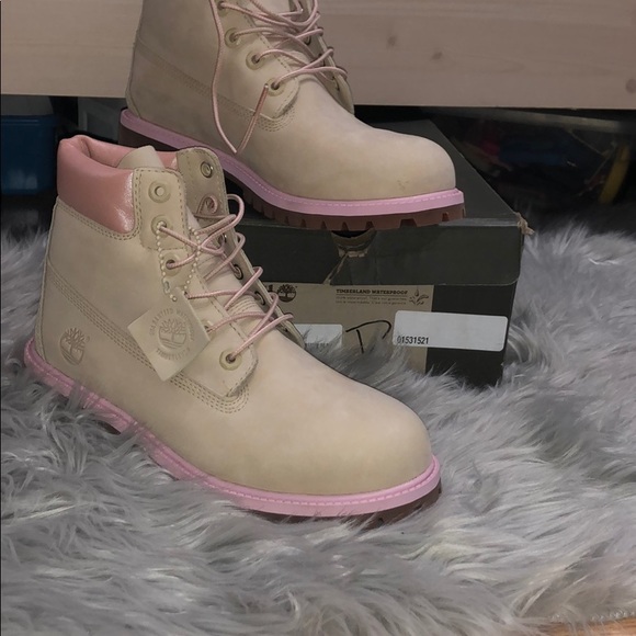 Timberland Shoes - New, Beige & Pink Timberlands